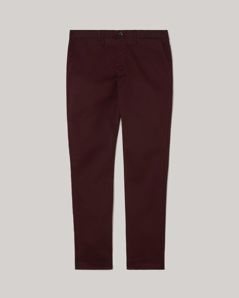 Ultra Slim Stretch Cotton Chino, Aubergine, hi-res